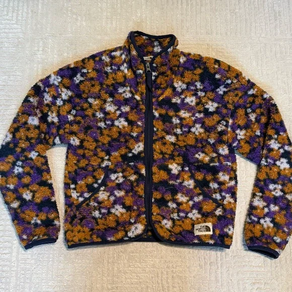 The North Face Fleece Jacket - Multicolor Floral kids medium 10/12 - Picture 1 of 5